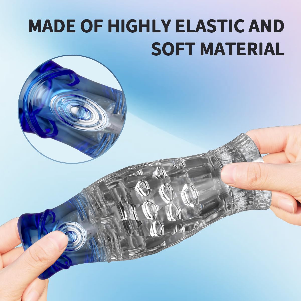 Premium Male Masturbator - Transparent Suction Stroker with Realistic Vaginal Texture & Blowjob Simulation | Adult Sex Toy for Men | Perfect for Solo Play, Couples Fun & Discreet Pleasure