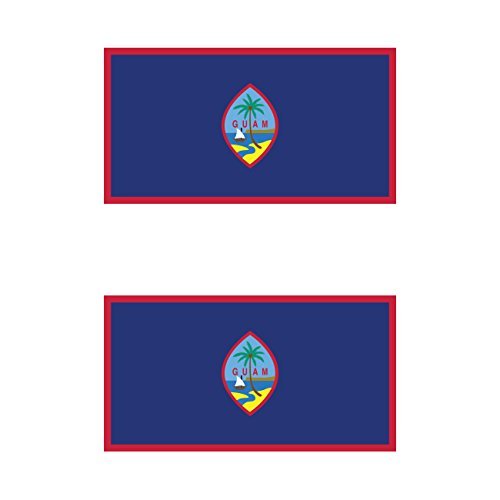 KW Vinyl Magnet Two Pack - Guam Flag Magnetic Sticker for Cars, Bumpers & Metal Surfaces | USA Territory Souvenir & Patriotic Decoration