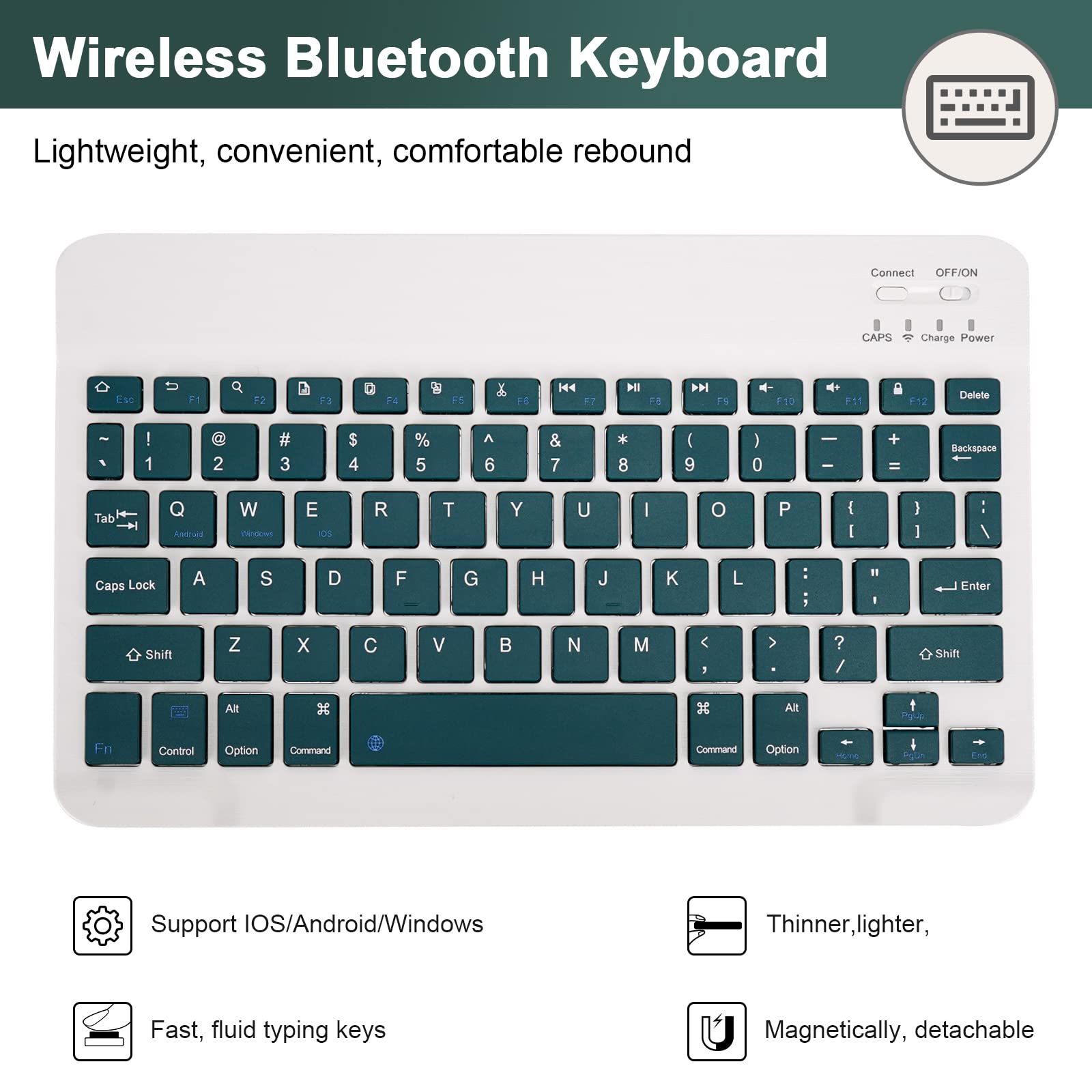 LAMA Wireless Bluetooth Keyboard Case with Mouse for iPad 10.2