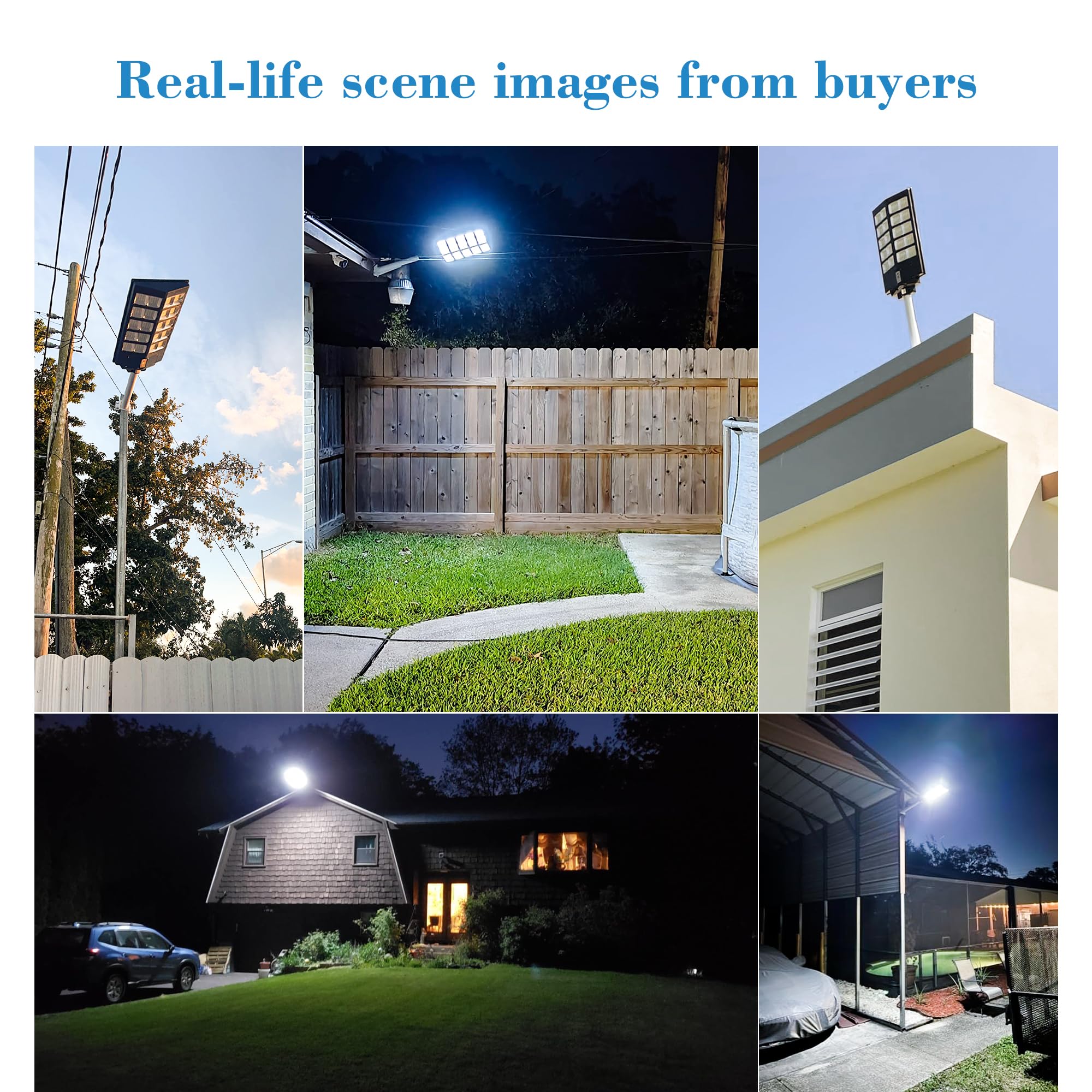 2 Pack Solar Street Lights Outdoor - 2400W Wide Angle Solar Lights for Parking Lots, Yards & Stadiums | 6500K Daylight, Dusk to Dawn & Motion Sensor | Solar Powered Outdoor Lighting for Pathways, Driveways & Security