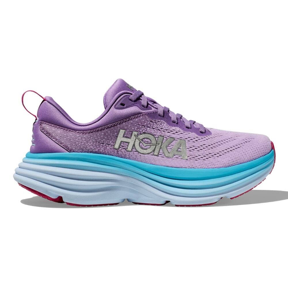 Hoka Women's Bondi 8 Running Shoes - Lightweight Cushioned Sneakers for Road Running, Walking & Gym Workouts | Perfect for Marathon Training, Jogging & Everyday Comfort