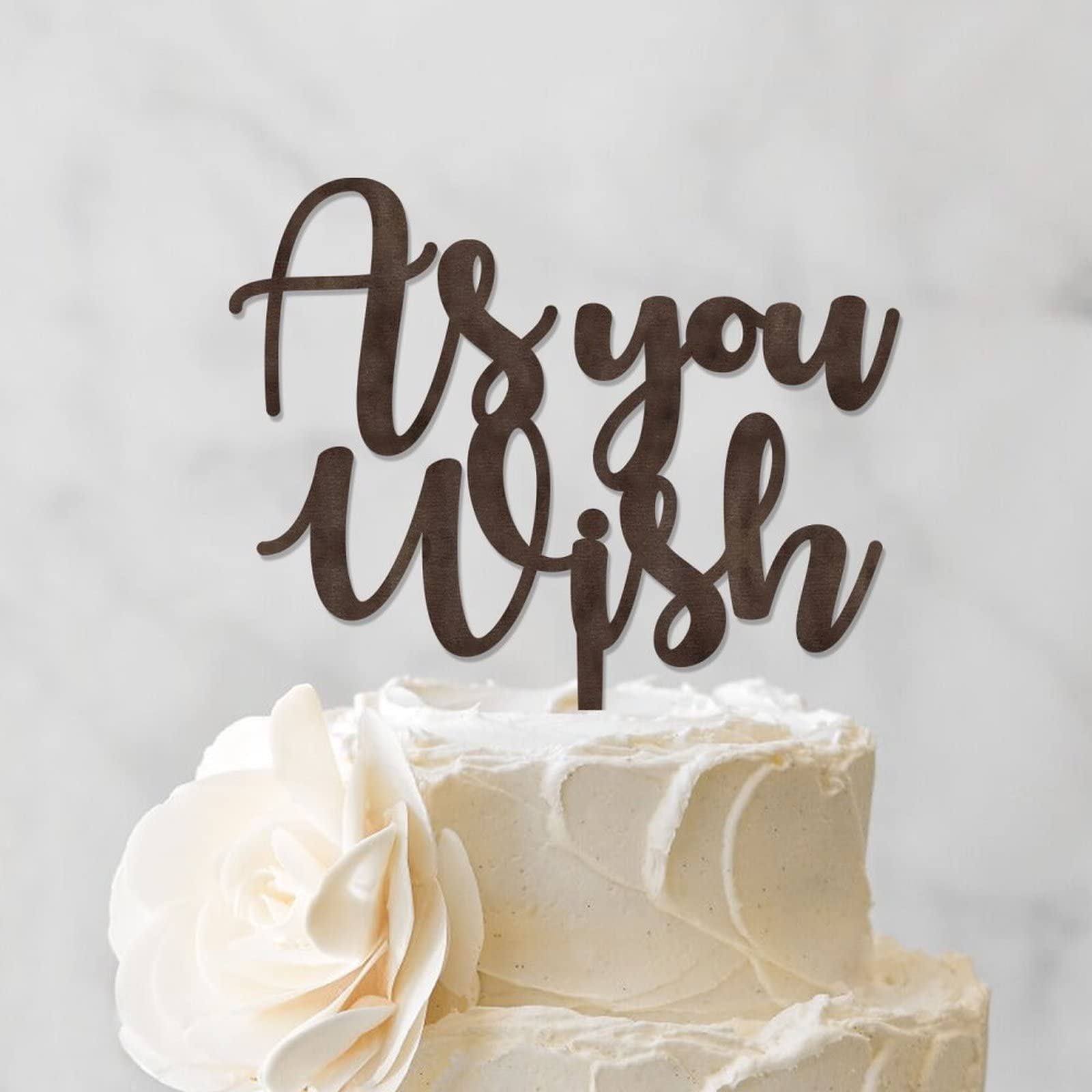 Personalized Mr & Mrs Wedding Cake Toppers - Wooden Engagement Cake Decorations with Love Quotes - Perfect for Wedding, Anniversary, and Bridal Shower Cakes