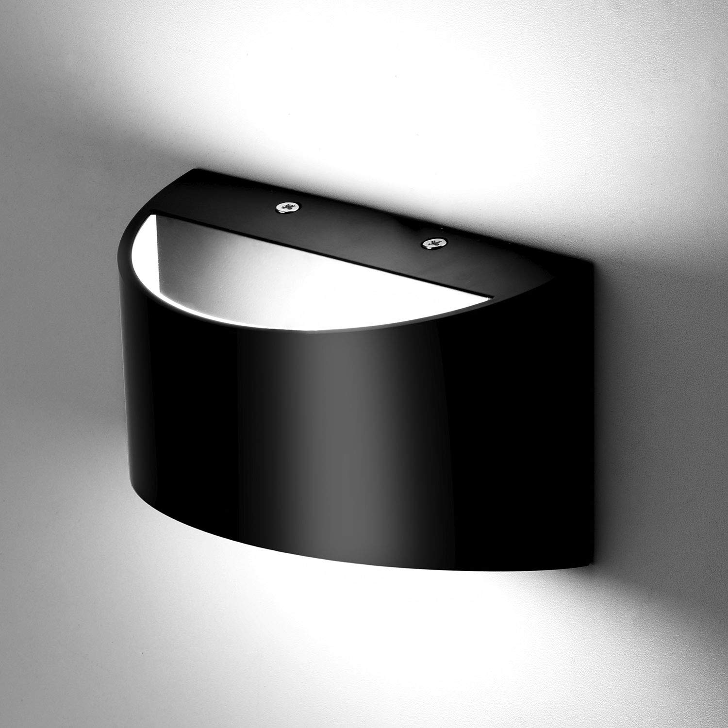 Lightess Modern Wall Sconces - Dimmable LED Up Down Wall Lamp 12W for Bedroom, Living Room & Staircase Lighting | Cool White | Indoor Wall Light for Modern Home Decor