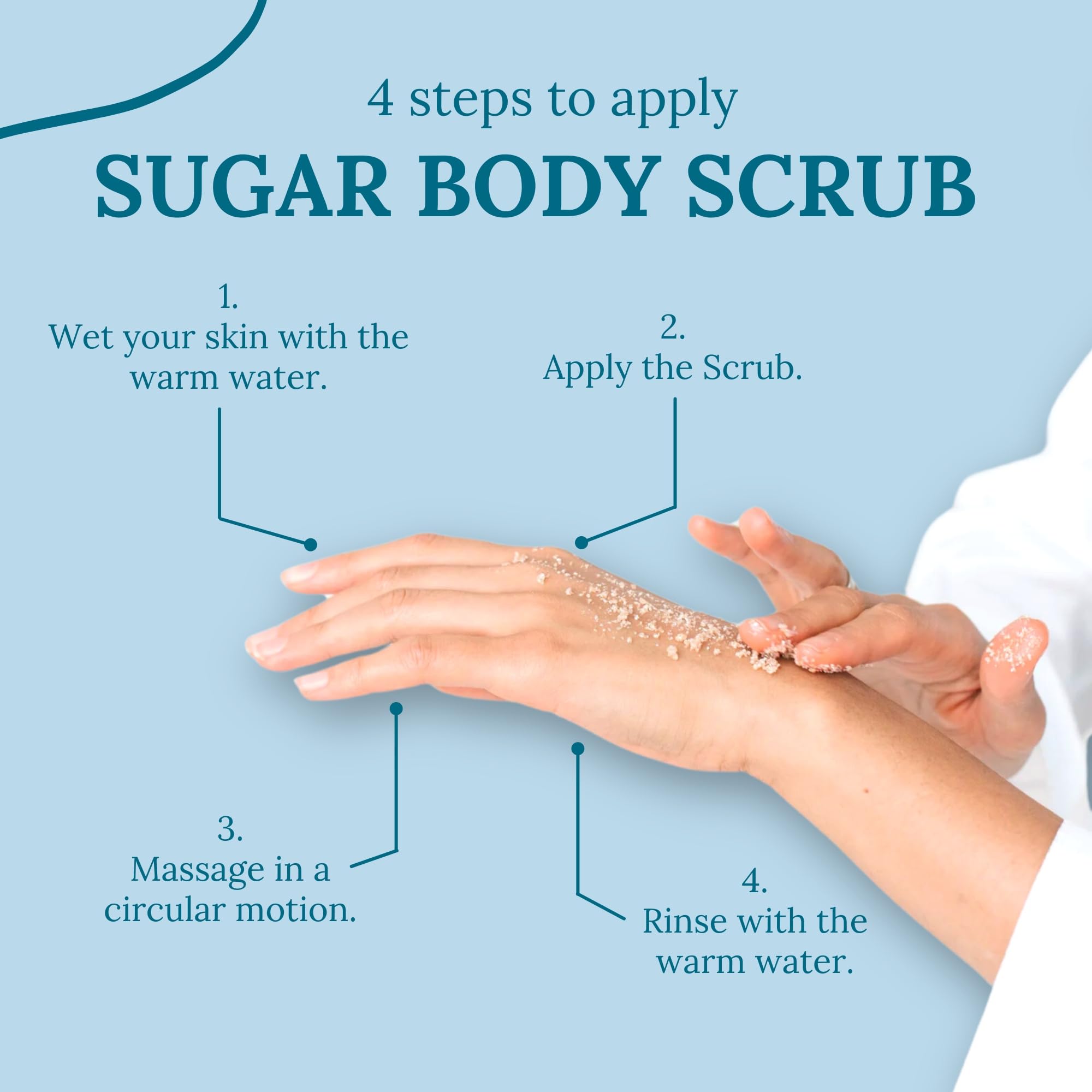 Alcohol-Free Sugar Body Scrub with Refreshing Scent | Gentle Exfoliating Skincare for Smooth Skin | 240ml (8.1 Fl Oz) Pack of 1 | Enriched with Sea Minerals | Perfect for Spa Days & At-Home Self-Care Routines