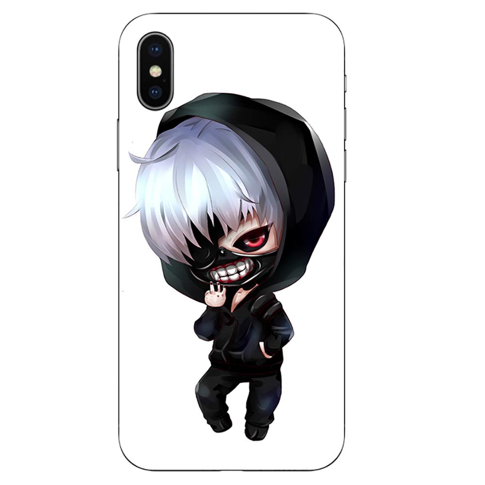Tokyo Ghoul Anime Printed Shockproof Case for iPhone 11 Pro/Pro Max/X/8/6 Plus - Cute Japanese Anime Protective Phone Cover for Fans | Perfect for Cosplay, Conventions & Anime Lovers