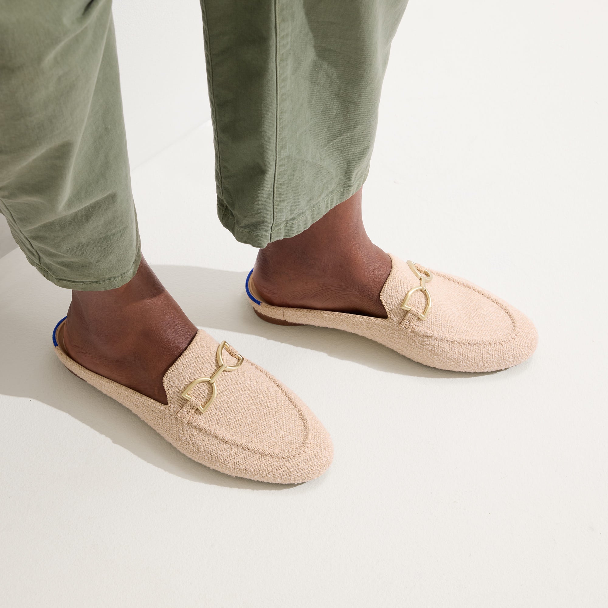 Double Bit Loafer Mule - Bunny Bouclé Women's Slip-On Shoes | Comfortable & Stylish for Work, Office & Casual Outings