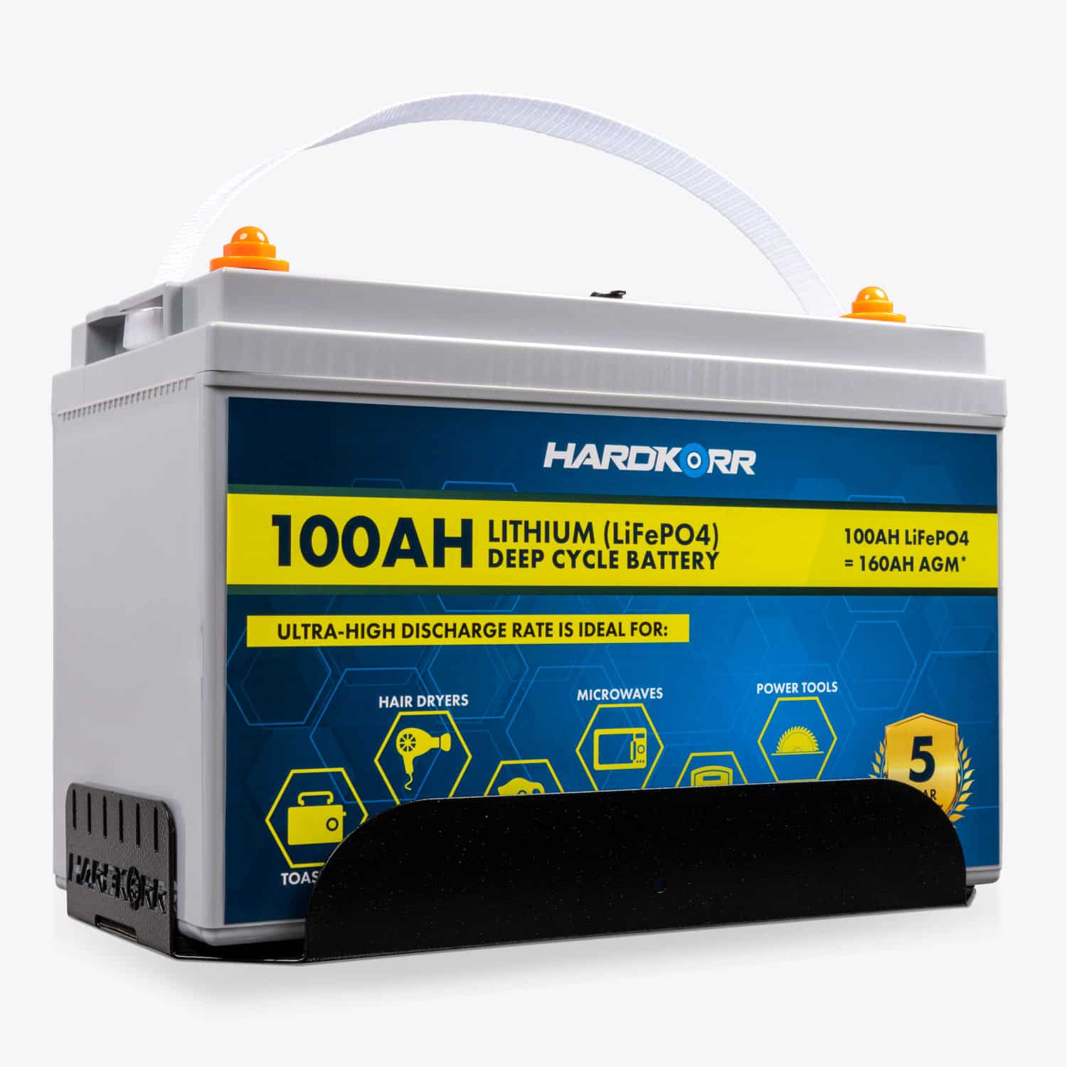 Hardkorr Battery Mounting Tray - Durable Battery Holder for Off-Road, Marine & RV Use - Secure Power Solution for 4WD, Boats & Camping