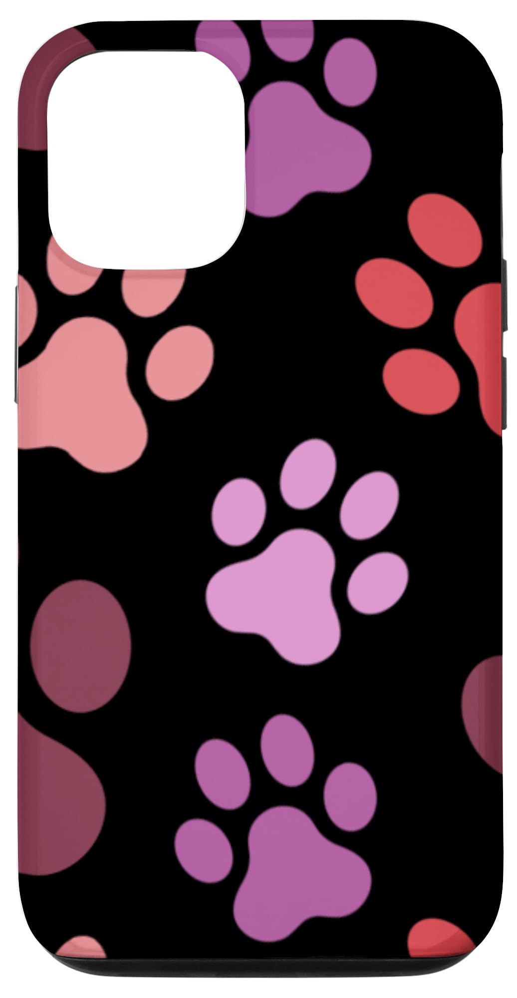 Cute Dog Paw Print Phone Case for iPhone 12/12 Pro - Colorful Protective Cover with Unique Design | Perfect Gift for Dog Lovers, Durable Case for Daily Use & Outdoor Activities