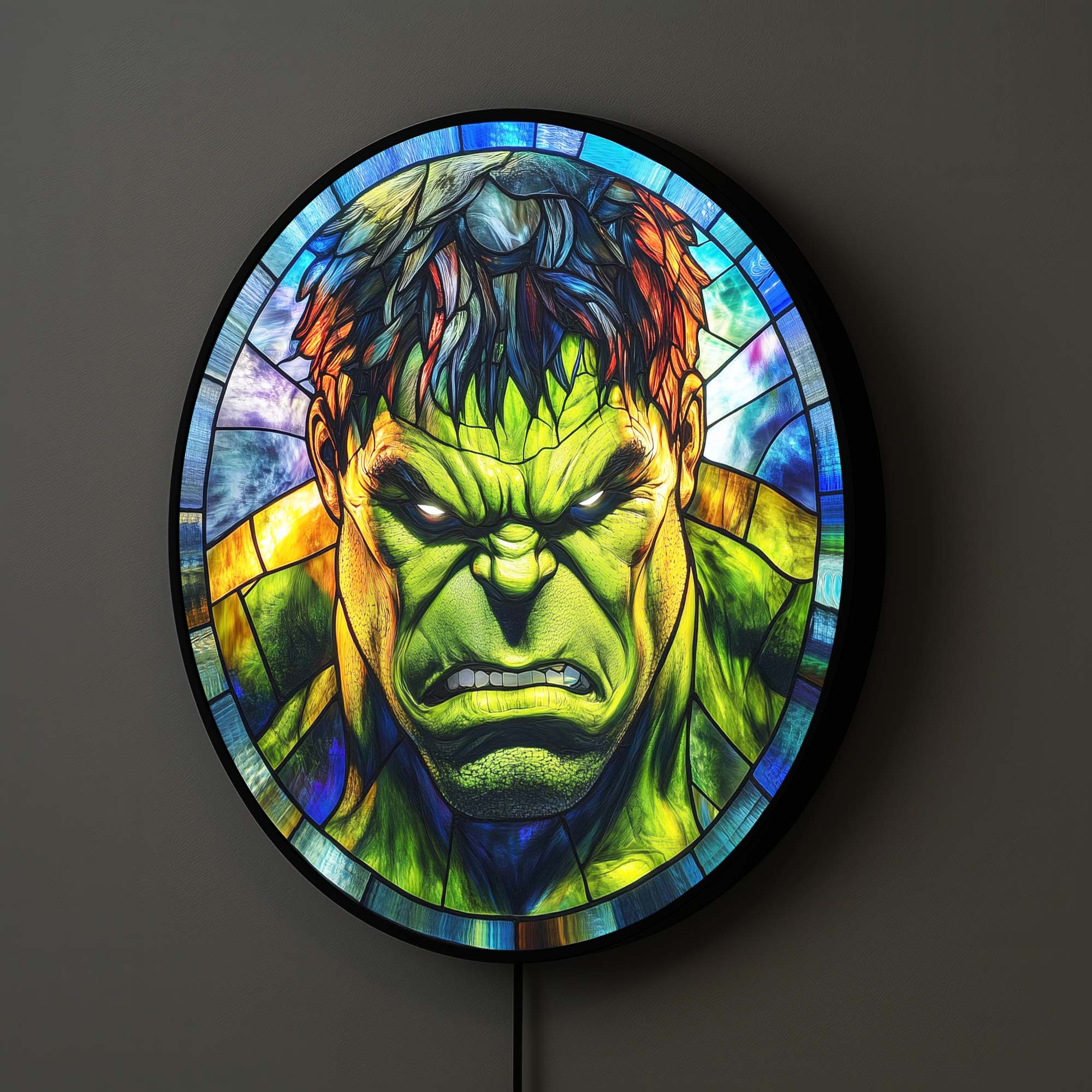 Verdant Giant Backlit Tempered Glass Wall Art - Modern Nature-Inspired LED Wall Decor for Living Room, Bedroom & Office