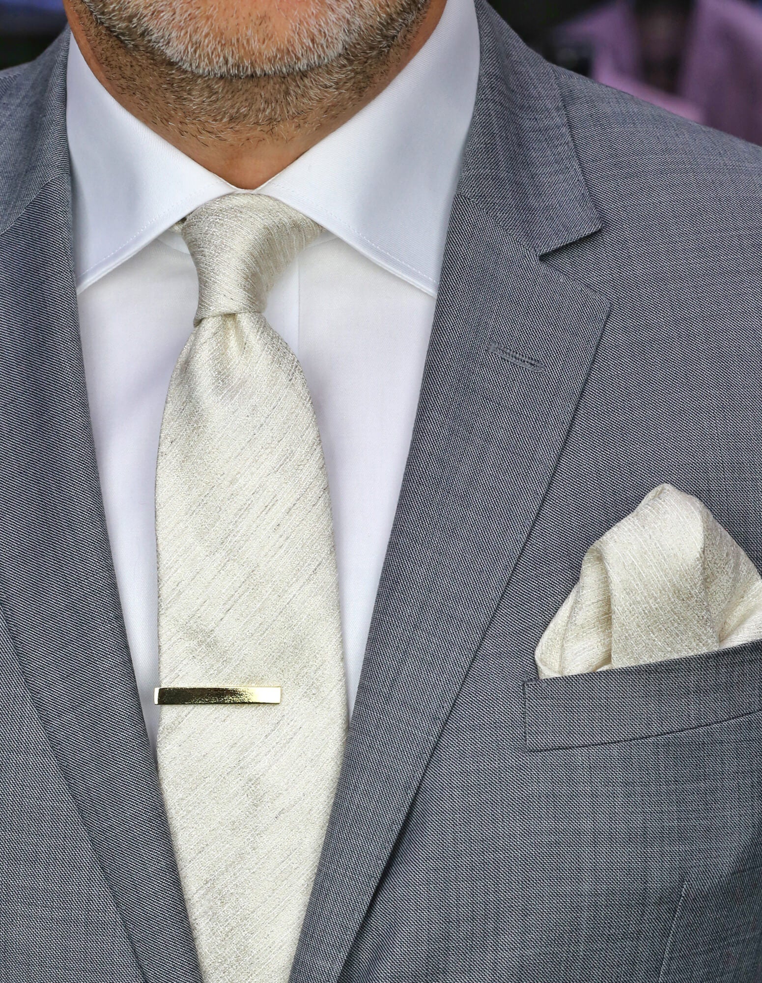 DÉCLIC Palermo Linen Tie - Stylish Men's Necktie for Formal & Business Occasions - Perfect for Weddings, Office & Special Events