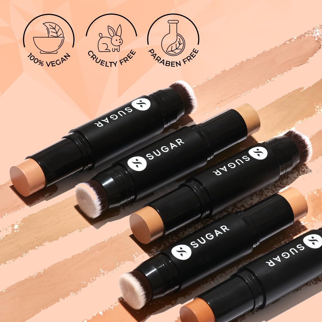 SUGAR Cosmetics Ace of Face Foundation Stick -57 Romano (Medium Deep, Olive Undertone) - Full Coverage, Matte Finish, Long-Lasting Makeup for Flawless Skin | Perfect for Everyday Wear, Special Occasions & Photo Shoots