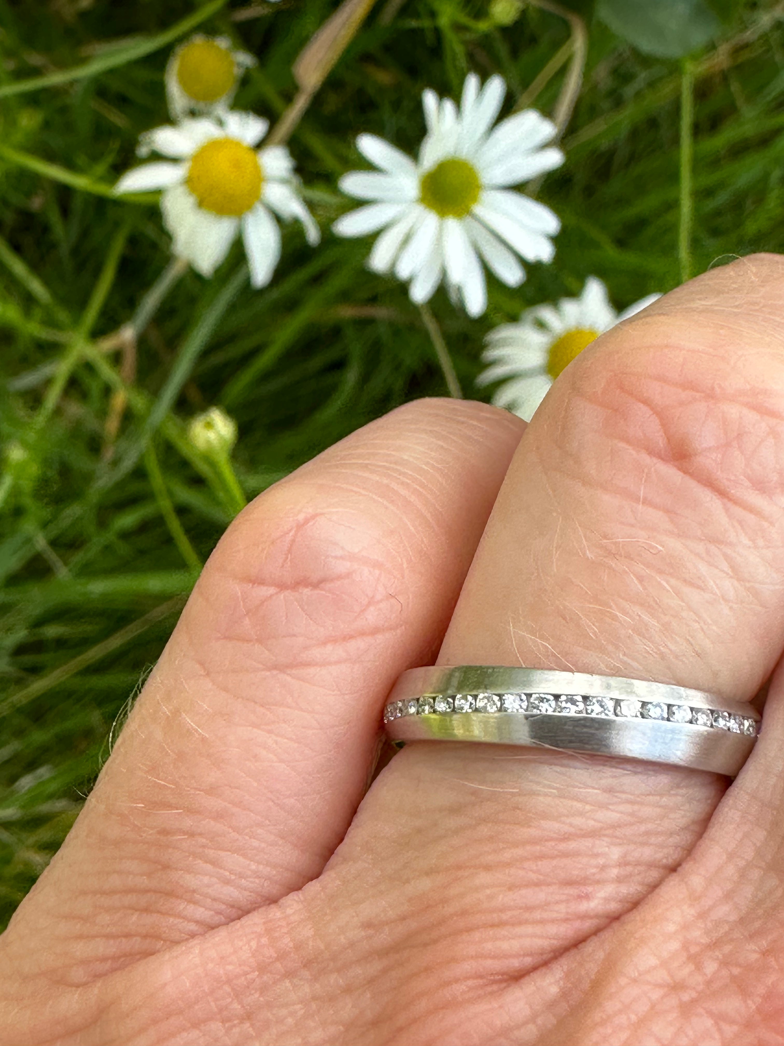 Platinum TWVS 0.41ct Diamond Eternity Ring for Women - 14K White Gold Wedding Band, Anniversary Gift for Her, Perfect for Bridal Jewelry & Special Occasions