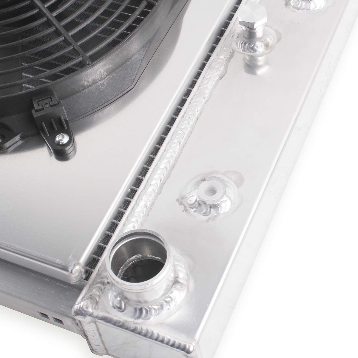 OHOB-COOL 3 Row Aluminum Radiator with Shroud Fan - Compatible with 1968-1973 Chevy Chevelle, El Camino 1968-1977, Caprice 1971-1990 & 73-80 Blazer Jimmy (CC161) - High Performance Cooling for Classic Car Restoration & Hot Rod Upgrades