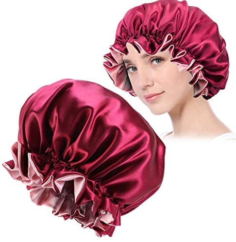 LIBEA Handmade Satin Bonnet for Women - Pack of 1 (Multicolor) - Sleep & Hair Protection for Curly, Natural, or Damaged Hair - Perfect for Nighttime & Travel Use