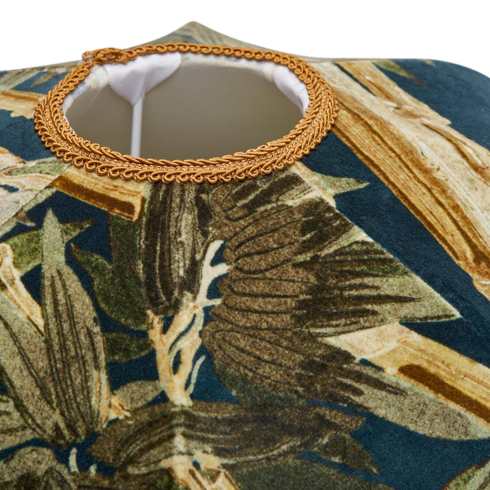 Bambusa Velvet Tilia Lampshade - Midnight Blue Luxury Fabric Lamp Shade for Bedroom, Living Room & Nursery Decor