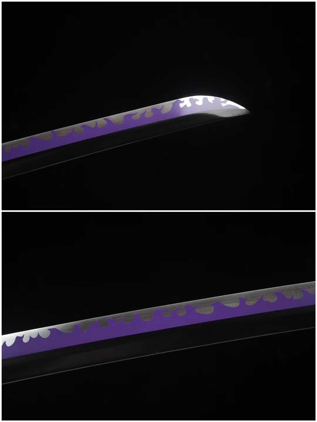 Sharp One Piece Roronoa Zoro Enma Katana - 1045 Carbon Steel Purple Blade Japanese Anime Cosplay Sword - Perfect for Cosplay, Halloween, and Anime Conventions