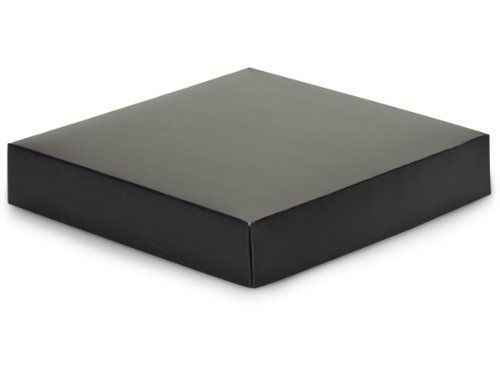 8x8x1.5 Inch Solid Matte Black Gourmet Box Lids - 3 Units (25 Lids per Unit) - Perfect for Bakery, Catering & Food Presentation