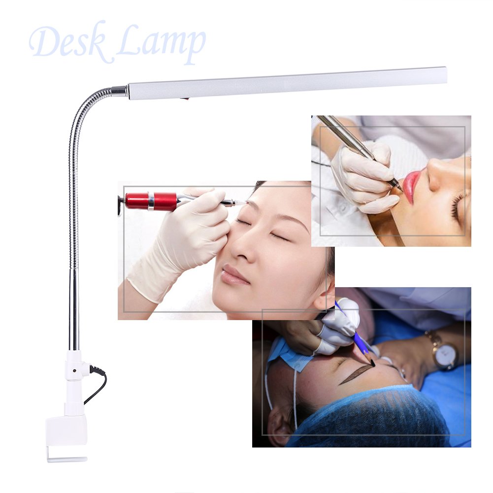 Ultra Slim LED Desk Lamp with 360° Rotation Metal Arm - 3 Lighting Modes, Eye-Protecting Book Light for Salon, Office, Bedroom & Reading (Clamp Design) | Perfect for Studying, Working & Makeup Application