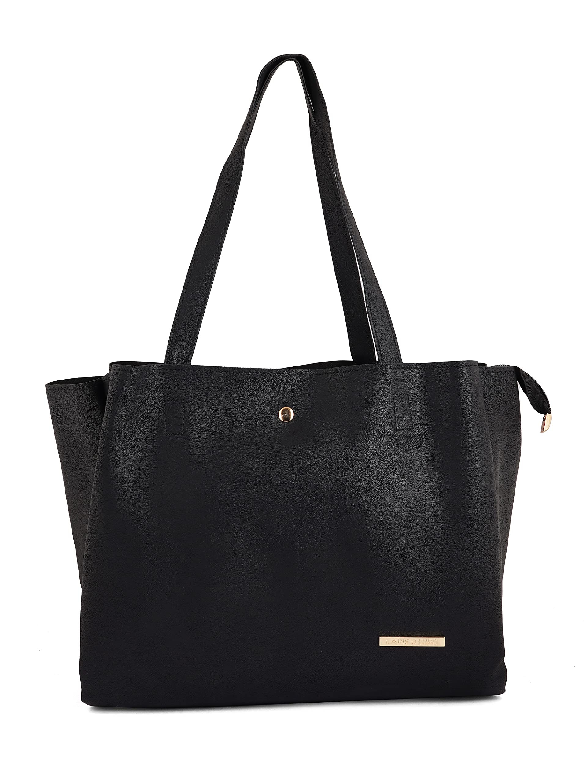 LAPIS O LUPO Women's Faux Leather Tote Bag - Medium Size Shoulder Handbag with Top Handle for Work, Travel & Everyday Use