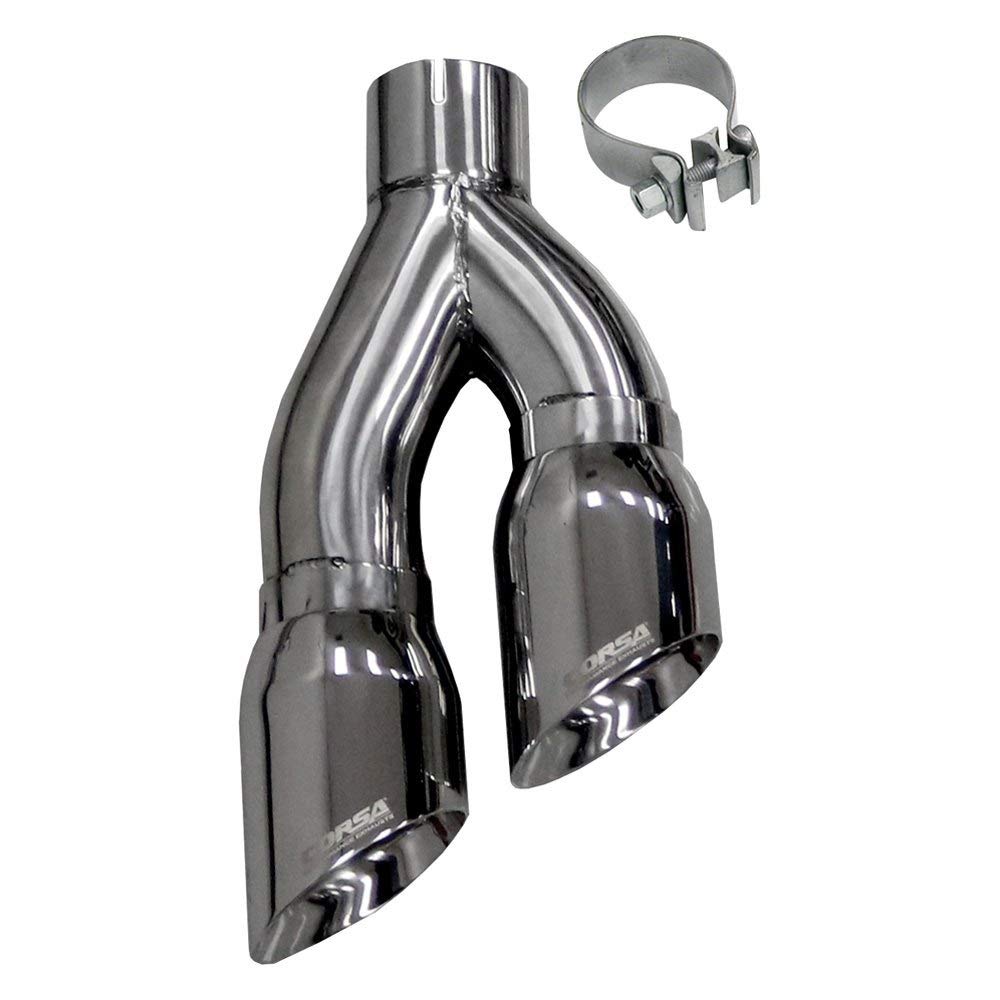High-Performance Corsa 14031 Stainless Steel Exhaust Tips - Polished Finish, Universal Fit for Cars & Trucks - Upgrade Your Vehicle's Look & Sound for Street or Track Performance