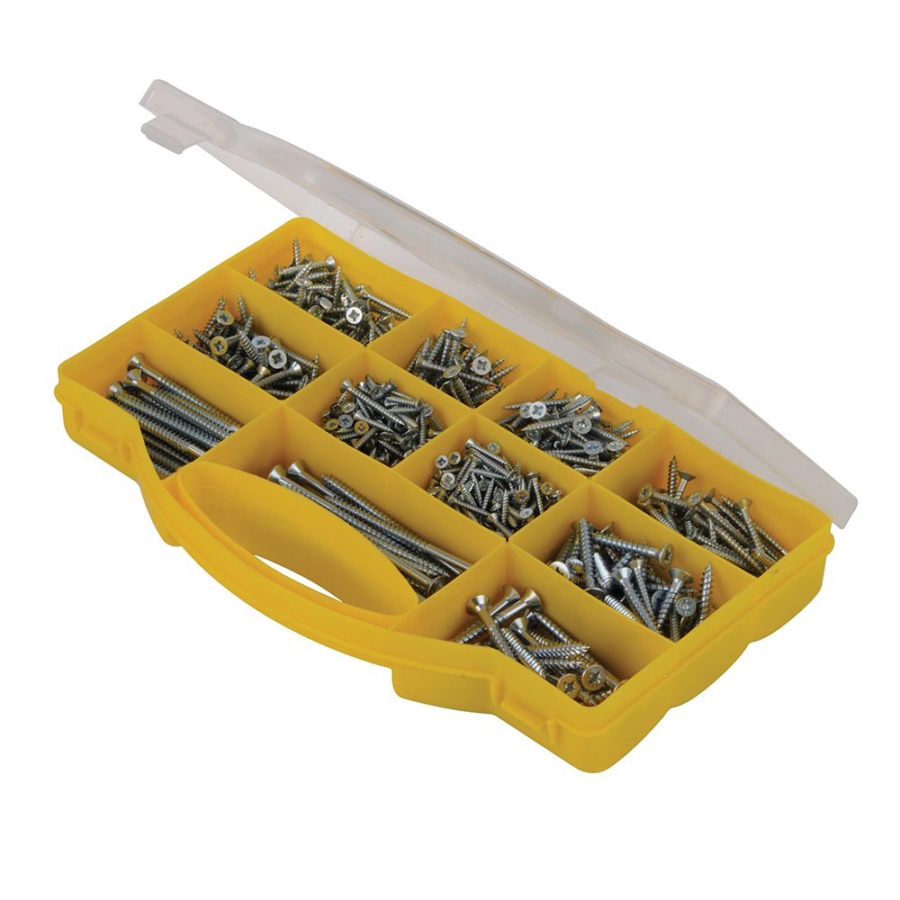 Premium Zinc-Plated Countersink Screws - 780pcs Pack for Woodworking, Metal & DIY Projects - Rust-Resistant Flat Head Phillips Screws for Furniture, Cabinets & Home Improvement