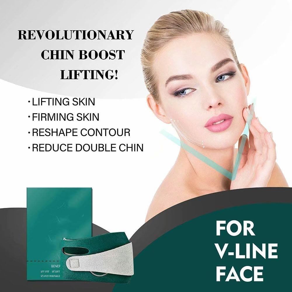 Piercell™ V Line Face Shaper - Chin & Cheek Lift Up Belt for Women | Elastic Face Slimming Bandage | Anti-Wrinkle Facial Strap for Skin Tightening & Contouring | Perfect for Home Spa, Skincare Routine & Self-Care Moments