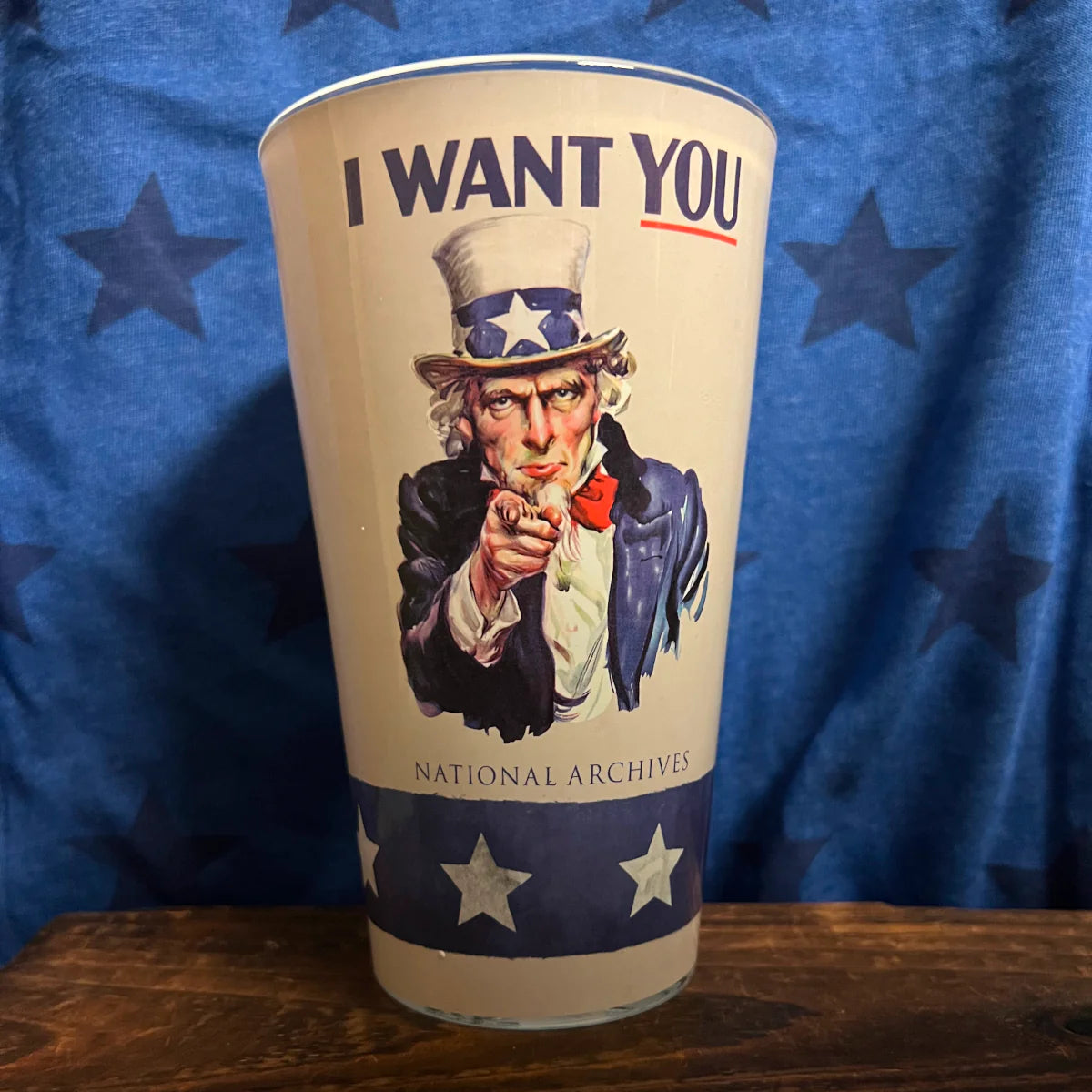 Uncle Sam Patriotic Beer Pint Glass - 16oz American Flag Design for Home Bar, Parties & 4th of July Celebrations