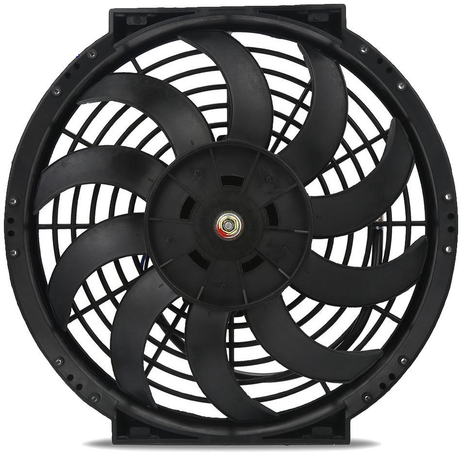 12V 130W Electric Radiator Cooling Fan Kit with Red Rocker Switch - 12-13 Inch Universal Fit for Car, Truck, SUV & Off-Road Vehicles - Engine Cooling & Overheating Protection