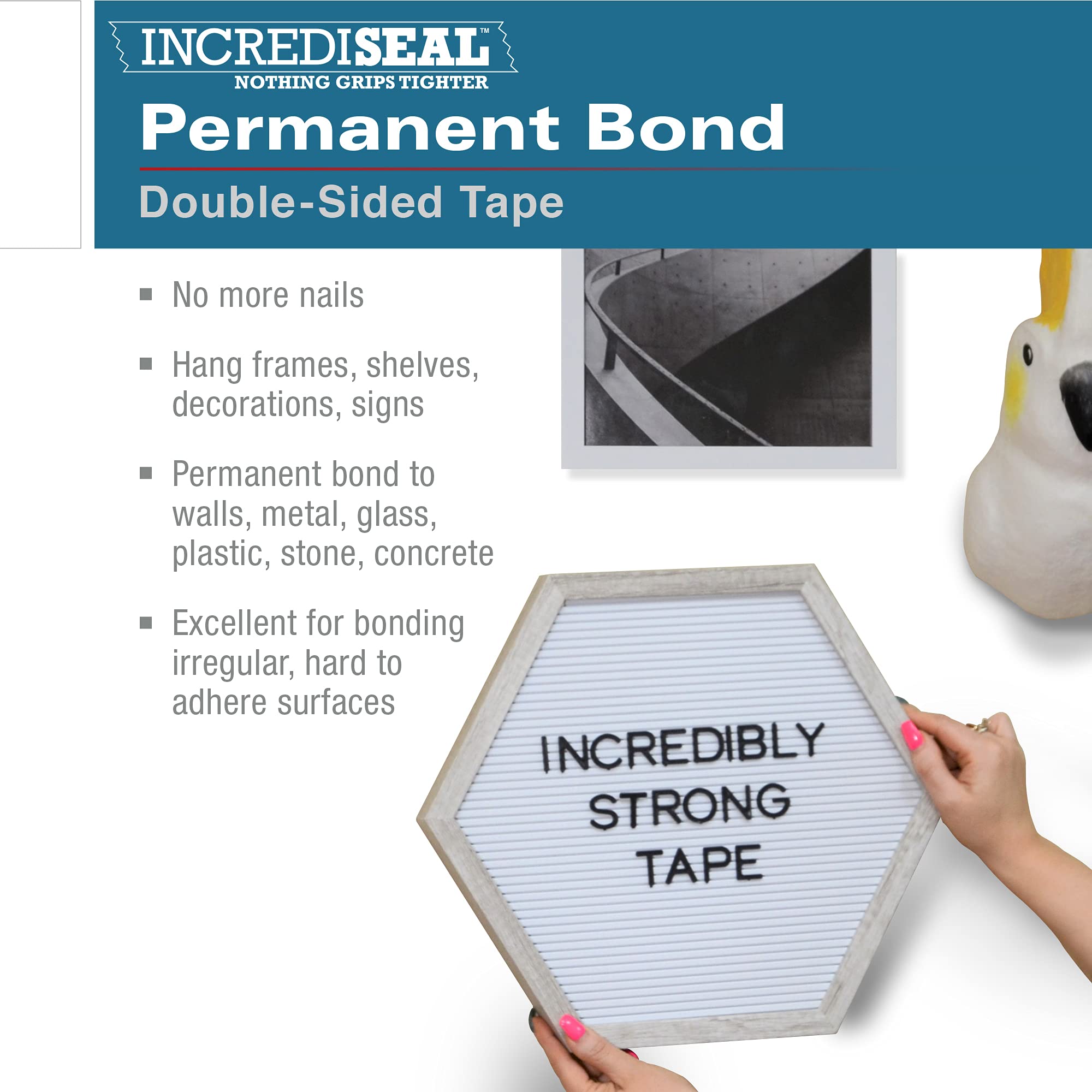 IncrediSeal Double Sided Clear Permanent Bond Mounting Tape 2