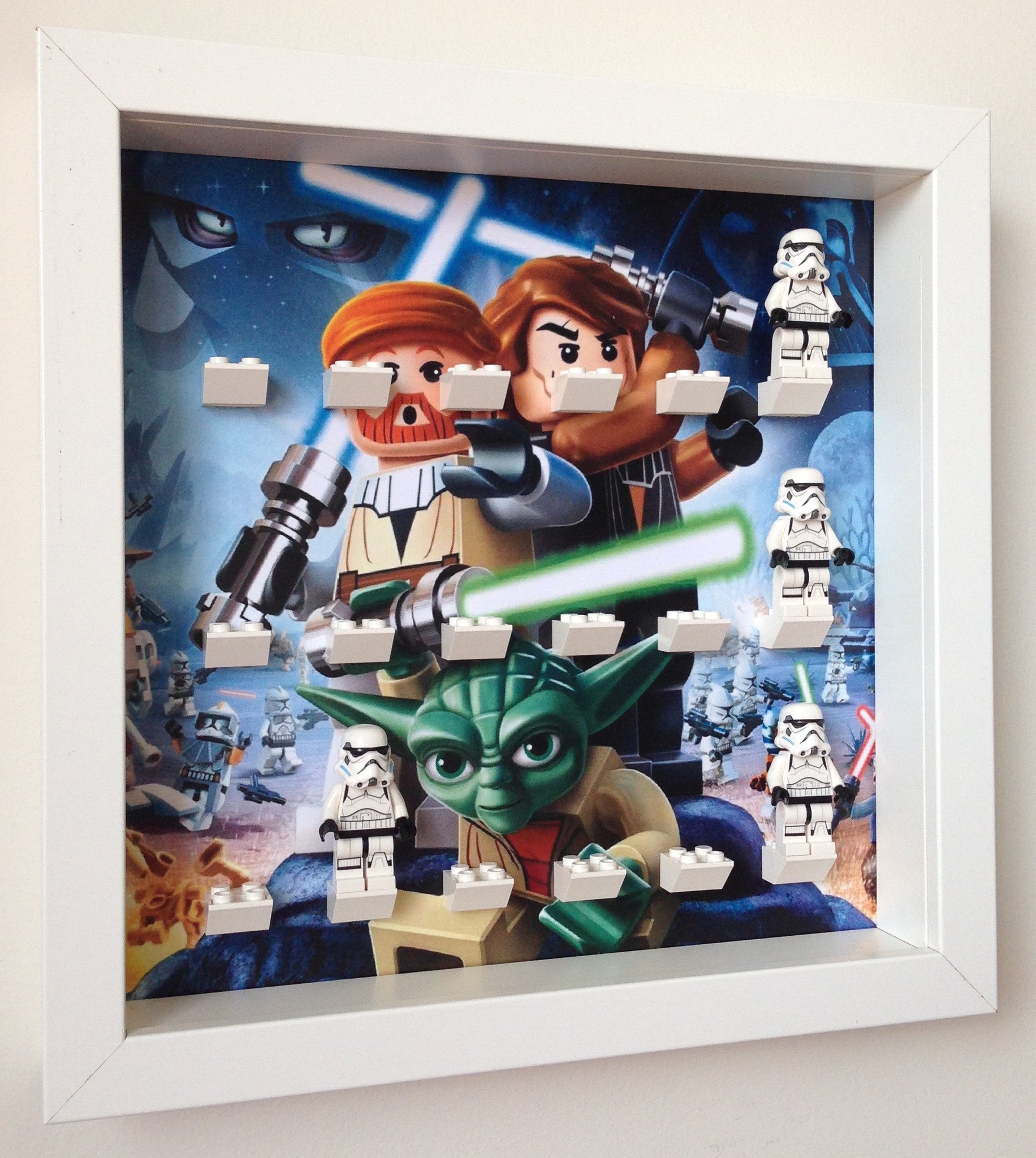 Custom Lego® Star Wars Minifigure Display Frame - Perfect for Collectors & Home Decoration | Showcase Your Star Wars Minifigures in Style