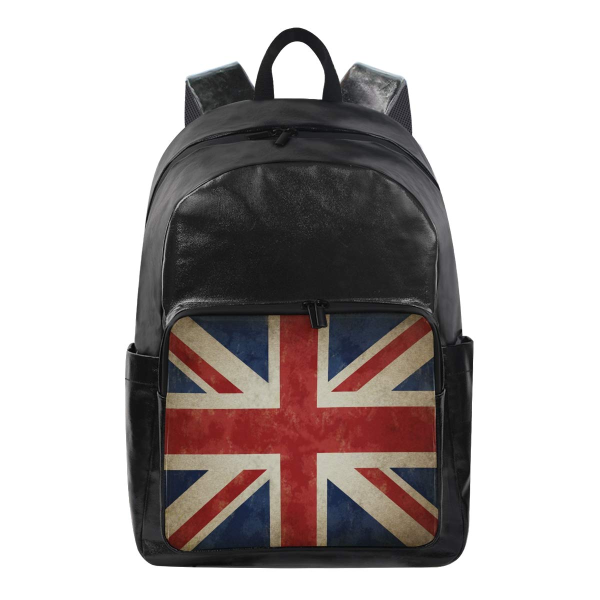 Waterproof Backpack with Vintage British Union Jack Flag Design - Laptop Shoulder Bag for Travel, School & Sports | Durable Daypack for Women, Men, Girls & Boys | Perfect for Commuting, Hiking & College
