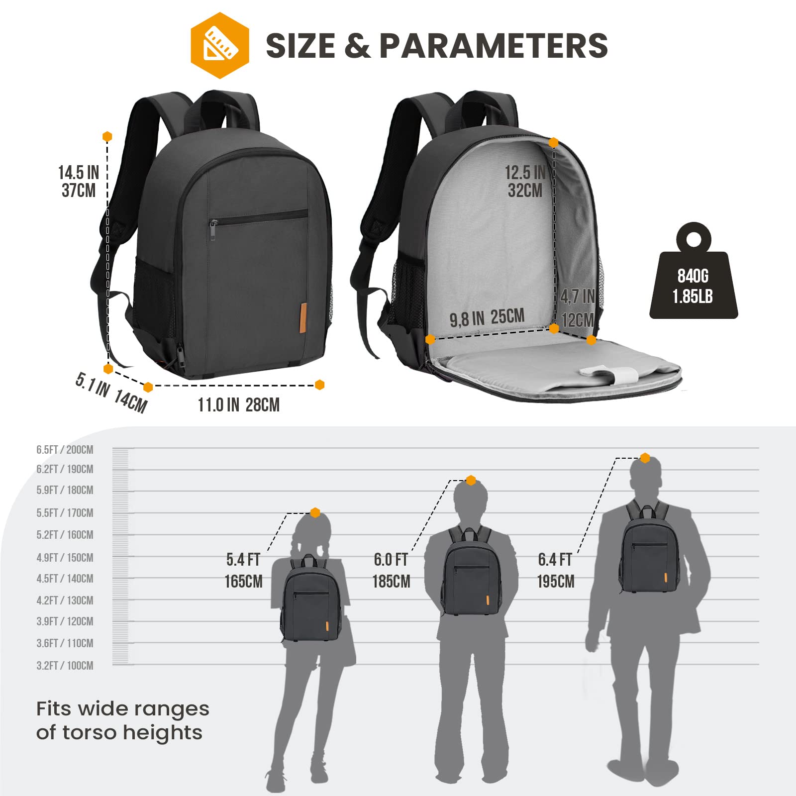 **Professional Waterproof Camera Backpack with Laptop Compartment & Rain Cover - TARION TB-S for DSLR, Mirrorless Cameras - Perfect for Travel, Hiking & Photography (Men & Women)**