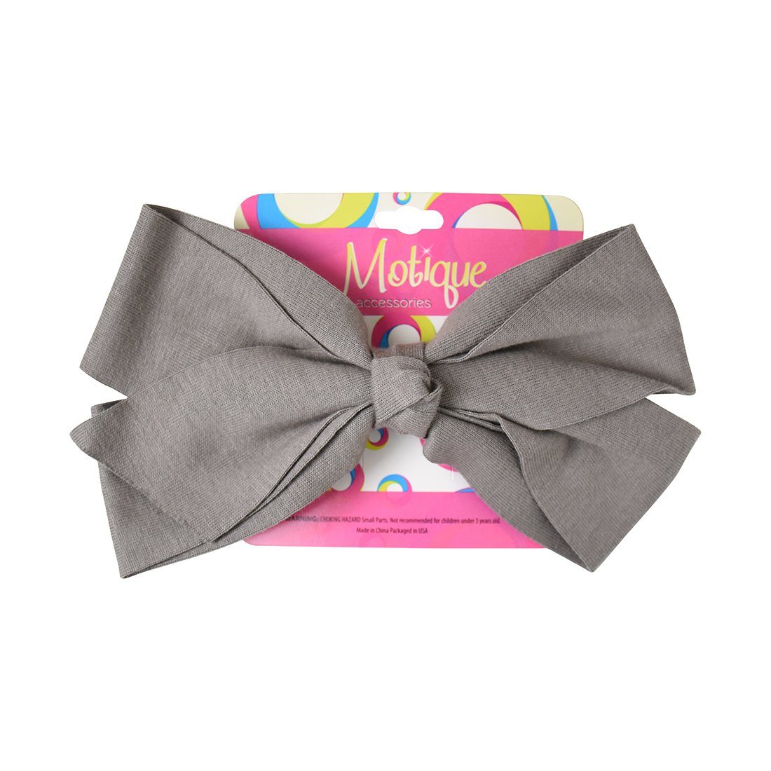 Dark Grey Jumbo Bow Soft Cotton Headband for Girls - Perfect for School, Parties, and Special Occasions