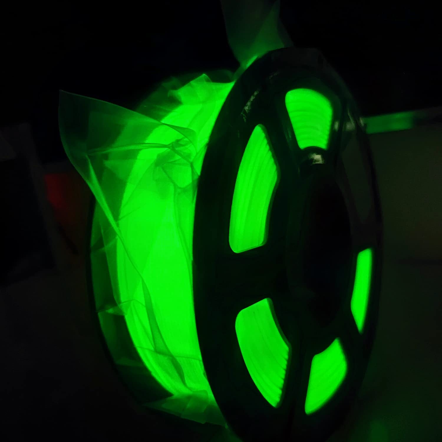 Premium 3D Printer Filament PLA 1.75mm - Glow in The Dark Filament 1KG (2.2 LBS) Spool - Apple Green Glow Green - Perfect for DIY Projects, Cosplay Props & Creative Nighttime Decorations