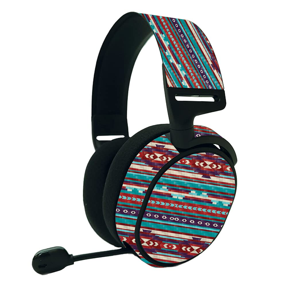 SteelSeries Arctis 9 Carbon Fiber Skin | Durable Protective Cover for Gaming Headsets | Southwest Stripes Design
