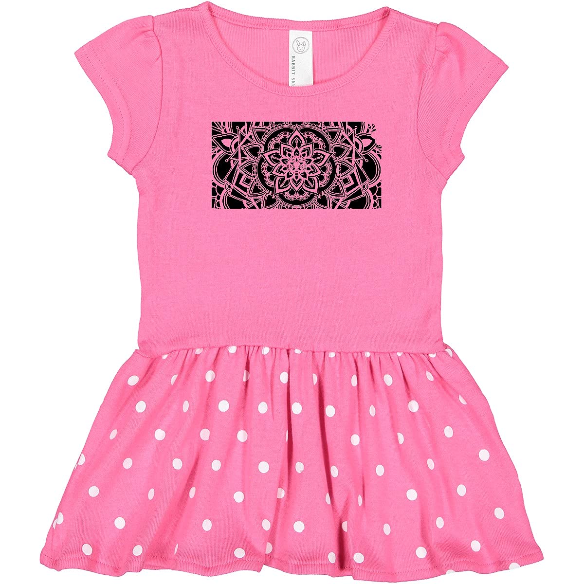 Inktastic Kansas Silhouette Mandala Print Toddler Dress - Cute & Comfortable Cotton Dress for Girls, Perfect for Playdates, Parties & Everyday Wear