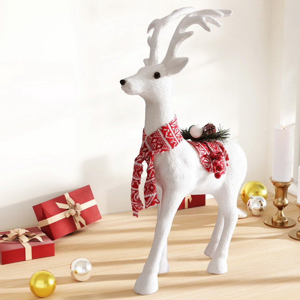 60cm Glitter Christmas Reindeer Ornaments - Holiday Party Decorations for Home, Office & Outdoor Xmas Tree Decorating