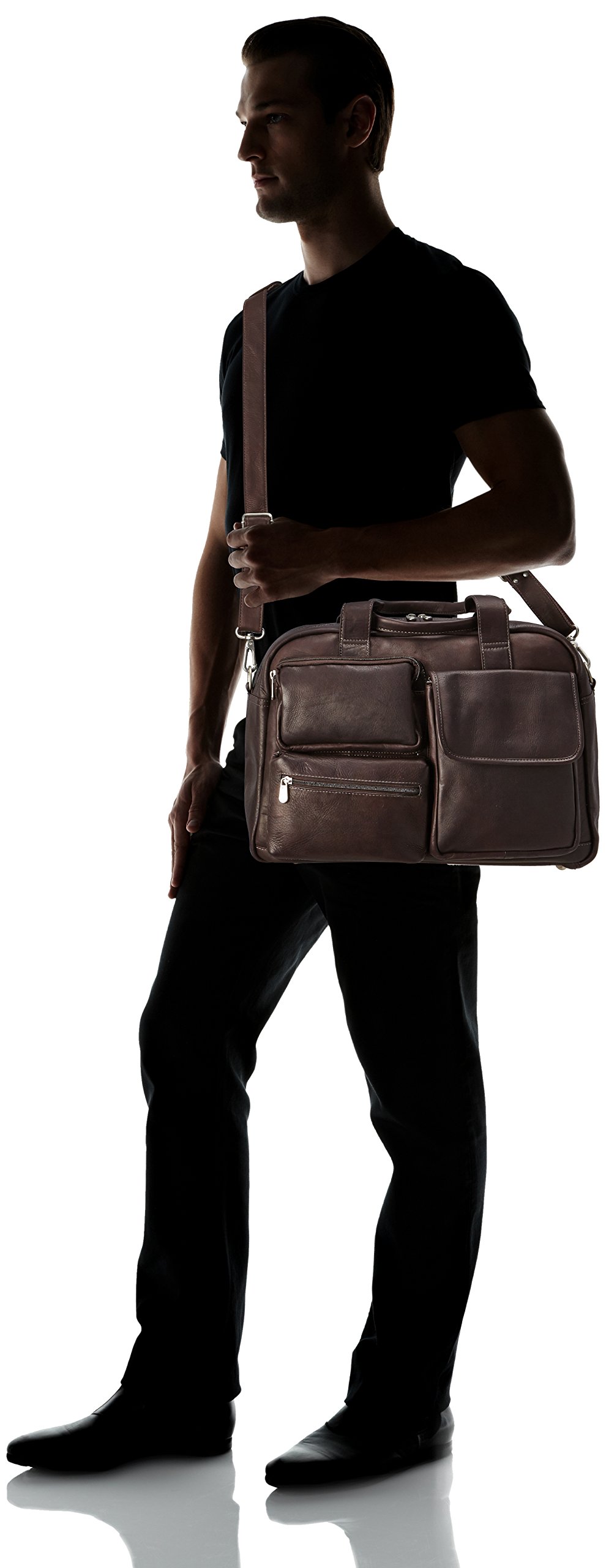 Multi-Pocket Carry-on Luggage - Chocolate Brown Expandable Travel Bag for Women & Men - Perfect for Airplane, Business Trips & Weekend Getaways