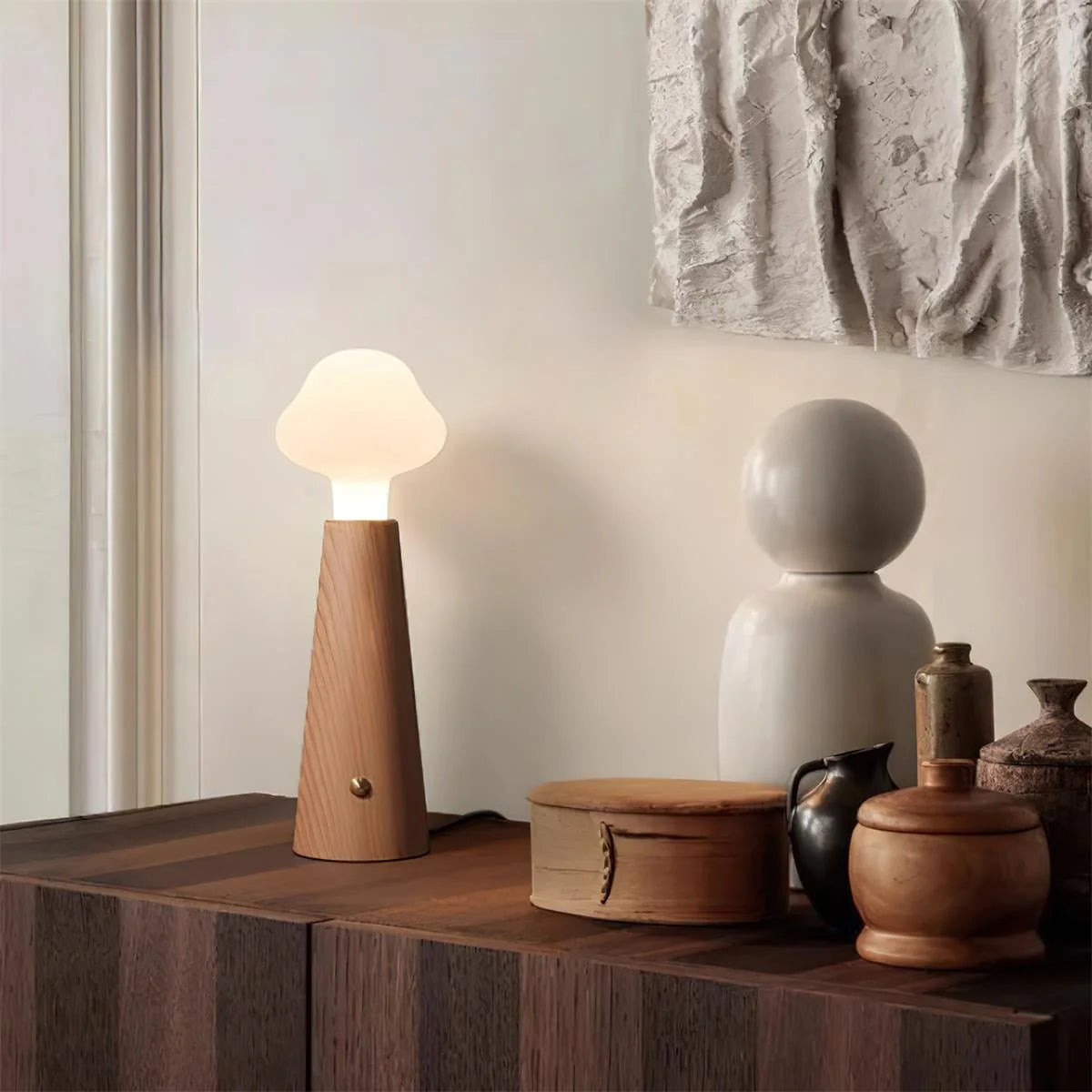 Modern LED Mousse Table Lamp - Soft Glow Bedside Night Light for Bedroom, Living Room & Office - Energy Efficient & Stylish Home Decor Lighting
