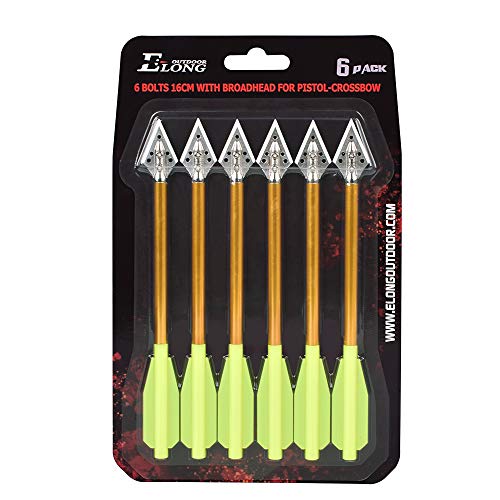 6 pcs Gold Shaft Yellow Vanes