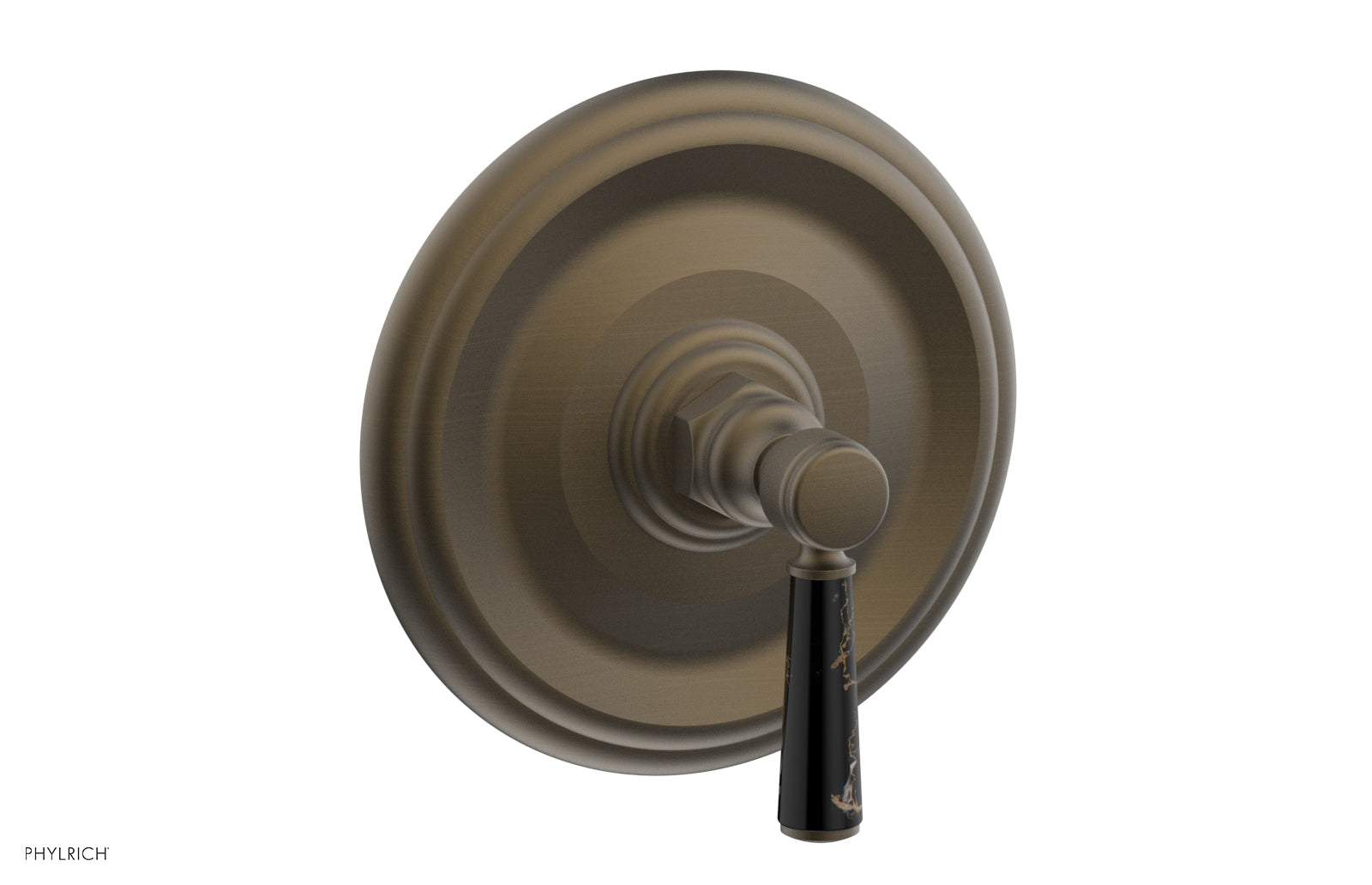 HEX TRADITIONAL Shower Trim Kit with Marble Lever Handle - 4 156 - Perfect for Bathroom Renovation & Modern Home Decor
