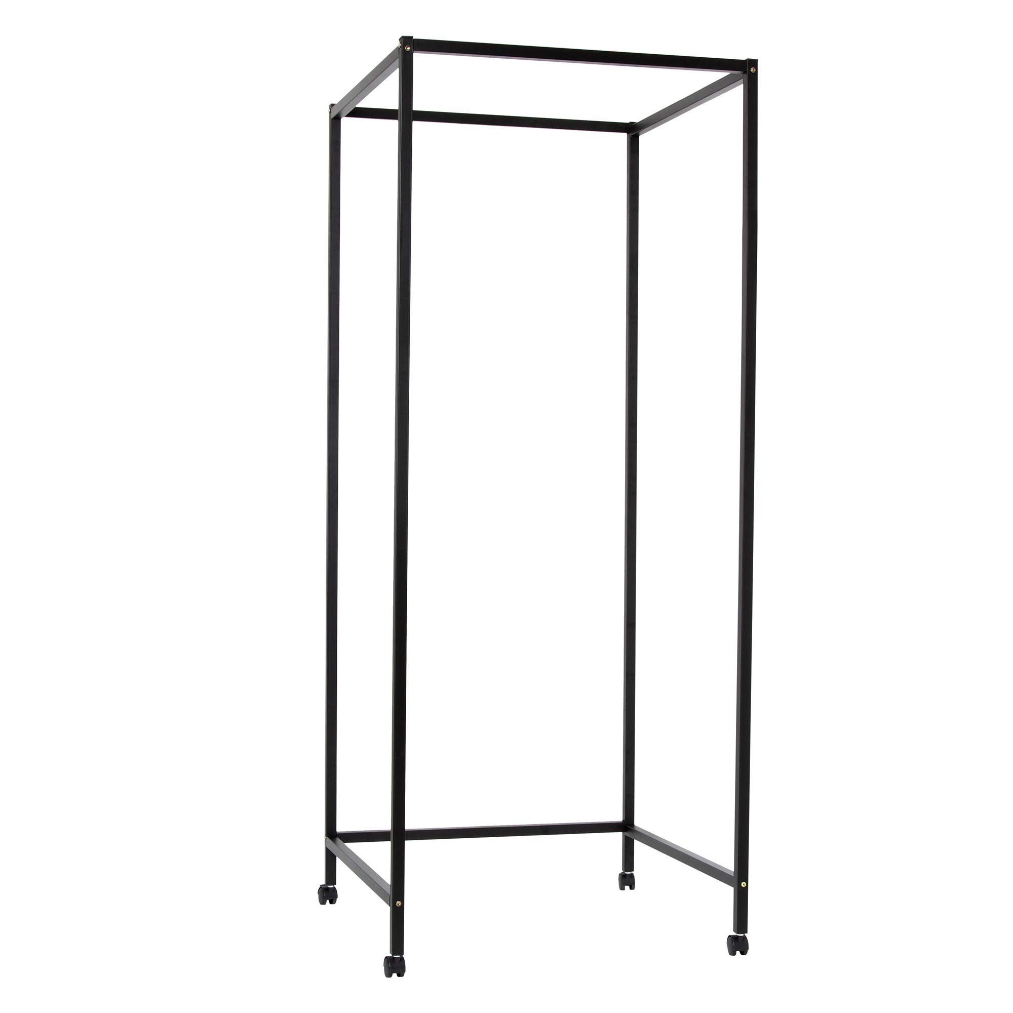 Portable Changing Room Divider - Black Frame with White Blackout Fabric & Wheels | Privacy Screen for Home, Events & Outdoor Use