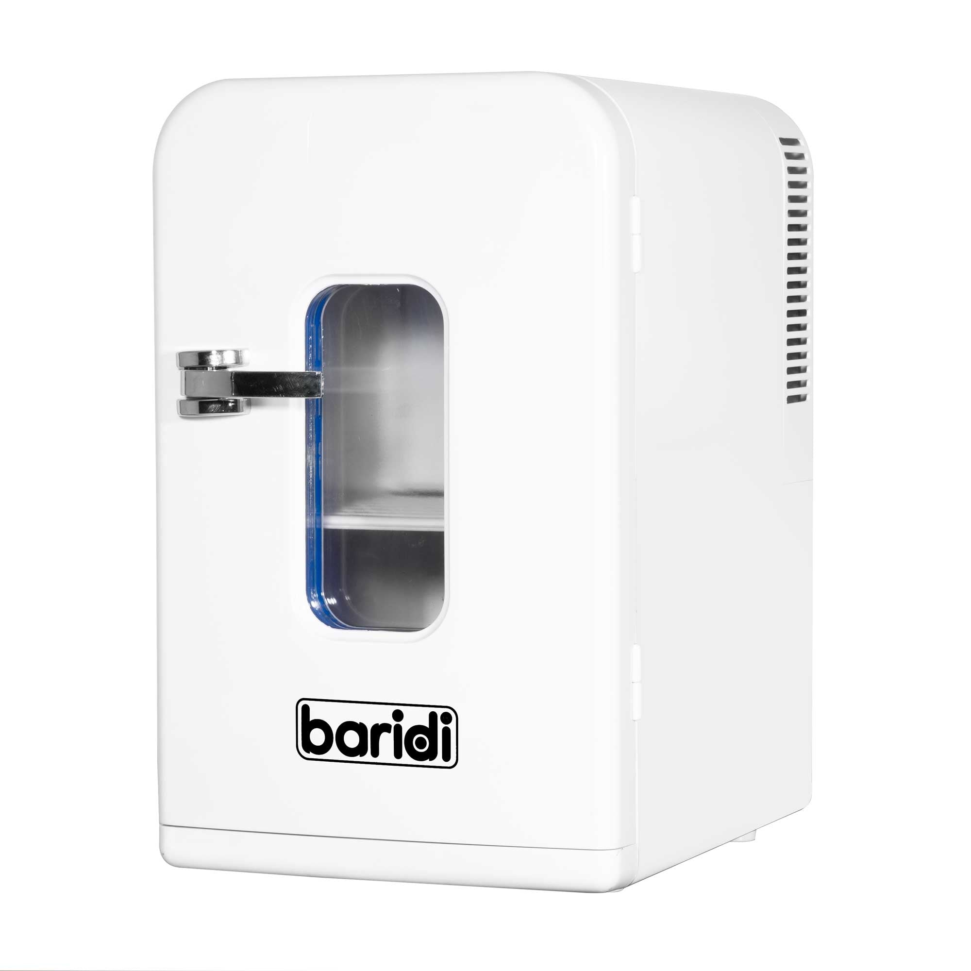 Baridi 15L Mini Fridge Cooler - 12V/230V Portable Compact Refrigerator for Makeup Skincare, Car Travel, Bedroom Dorm, Camping & Office - Energy Efficient White Mini Fridge (Model DH94) - Perfect for Cosmetics, Drinks, Snacks & Small Item Storage