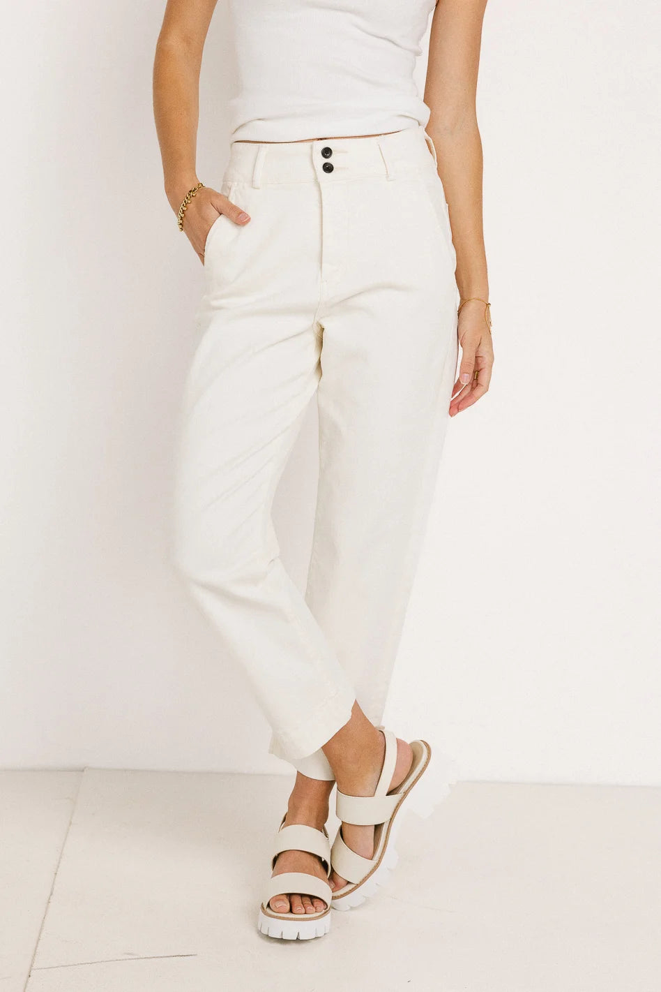 Bella Straight Leg Jeans for Women - Cream Wash Denim Pants | Comfortable & Stylish Casual Wear for Everyday Outfits, Office, and Weekend Outings