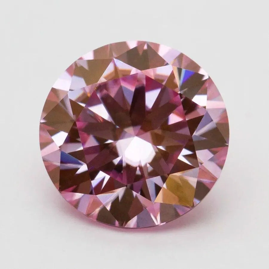 Loose Moissanite Stones - Pink, Black, Green, Blue, Yellow, Purple, Gray, Red | Round Cut GRA Certified Diamonds & Gemstones for Jewelry Making, Engagement Rings & Wedding Bands
