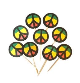 420 Cupcake Toppers - Edible Pot Leaf & Rasta Decorations for Birthday, Bachelorette & Themed Parties - Perfect for Stoner, Hippie & Cannabis-Themed Celebrations
