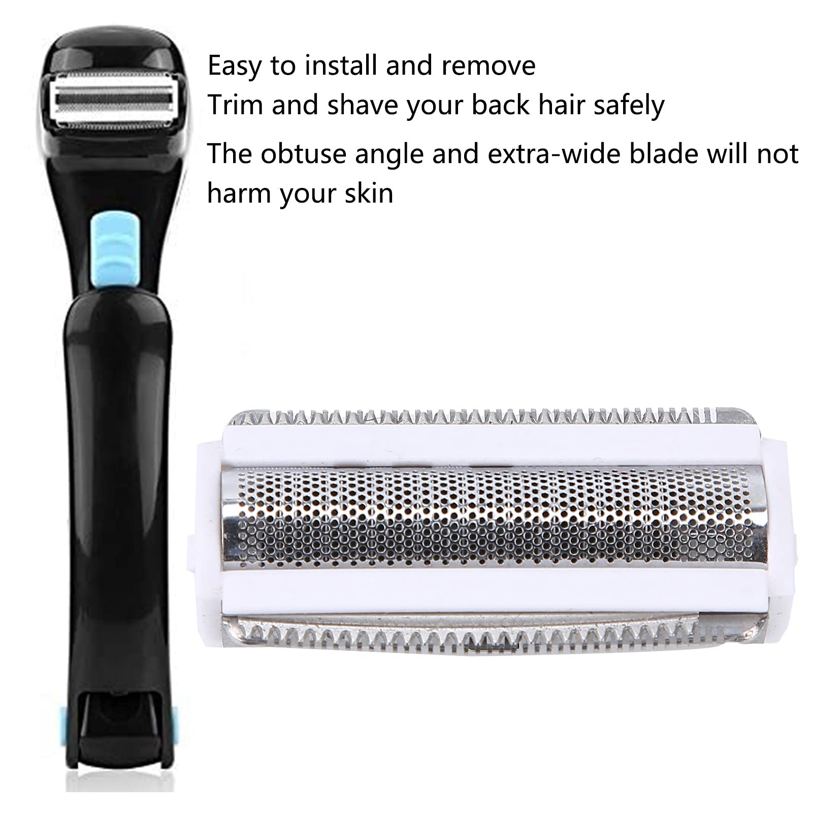 Professional Portable Replacement Foil Head for Electric Back Hair Shaver - Durable Shaving Accessory for Men's Grooming & Body Hair Removal at Home or Travel