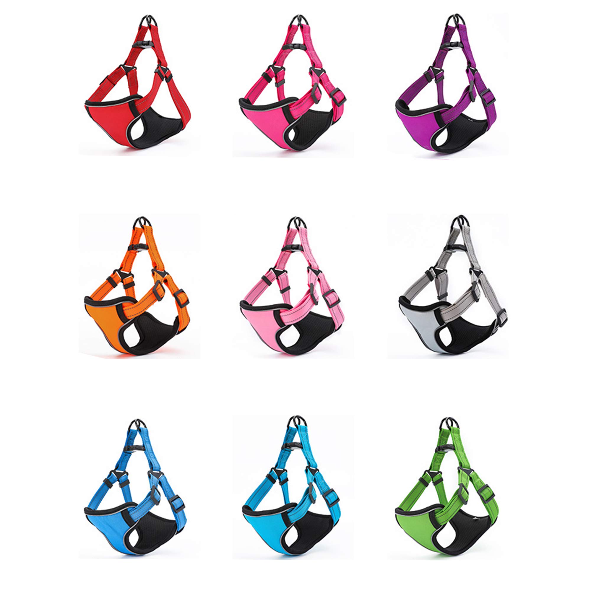 Adjustable Pet Harness for Dogs & Cats - Breathable Outdoor Safety Vest with Reflective Traction Rope - Perfect for Walking & Hiking