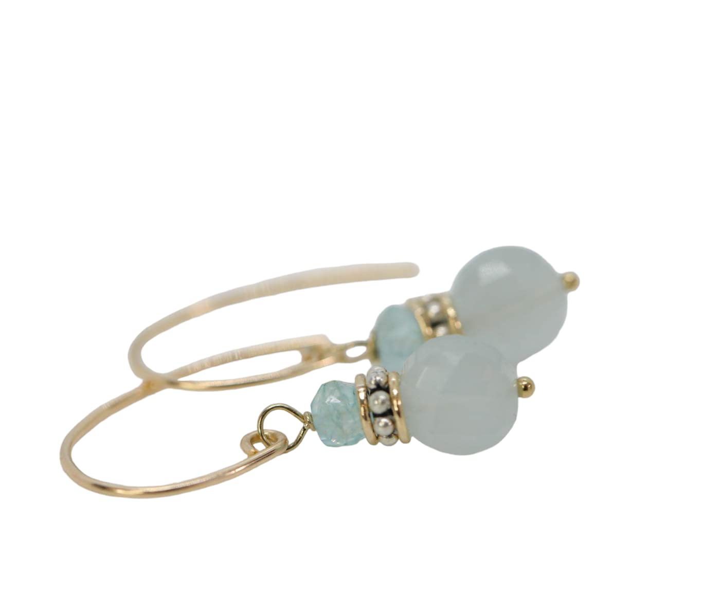 Aquamarine Drop Earrings for Women - Sterling Silver & Gold March Birthstone Jewelry - Elegant Dangle Earrings for Birthday, Anniversary & Christmas Gifts - Perfect for Weddings, Parties & Special Occasions