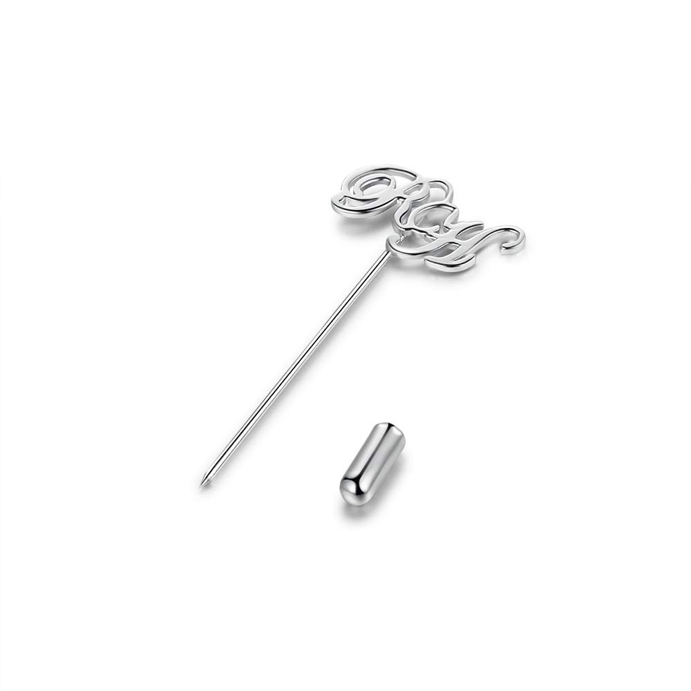 Custom Monogram Initial Letter Brooch Pins for Women & Men - Personalized Name Lapel Pins for Suits, Hats & Jackets - Unique Birthday, Wedding, Mother's Day & Father's Day Gifts - Perfect for Formal Events, Office Wear & Special Occasions